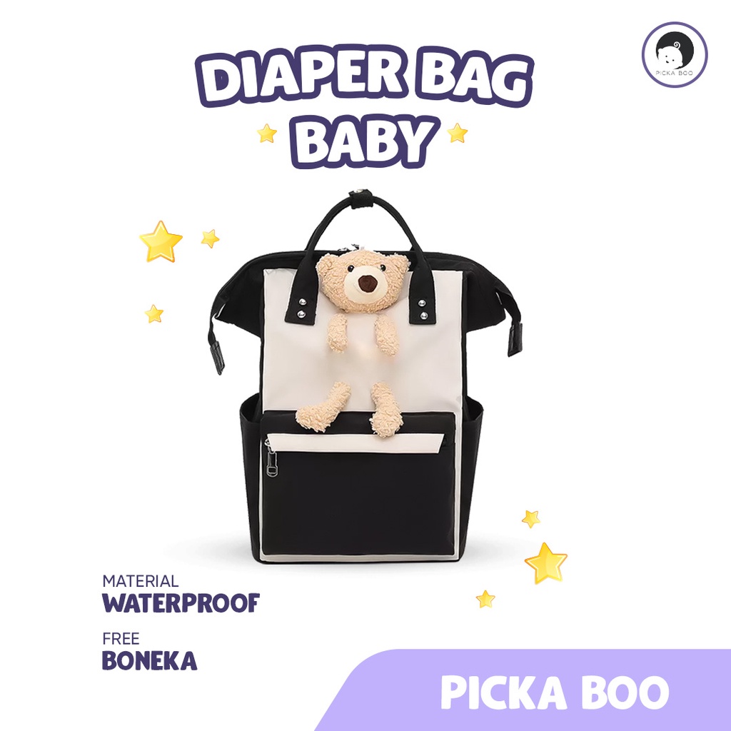 PICKA BOO Tas Ransel Bayi  Multifungsi Diaper Bag Baby