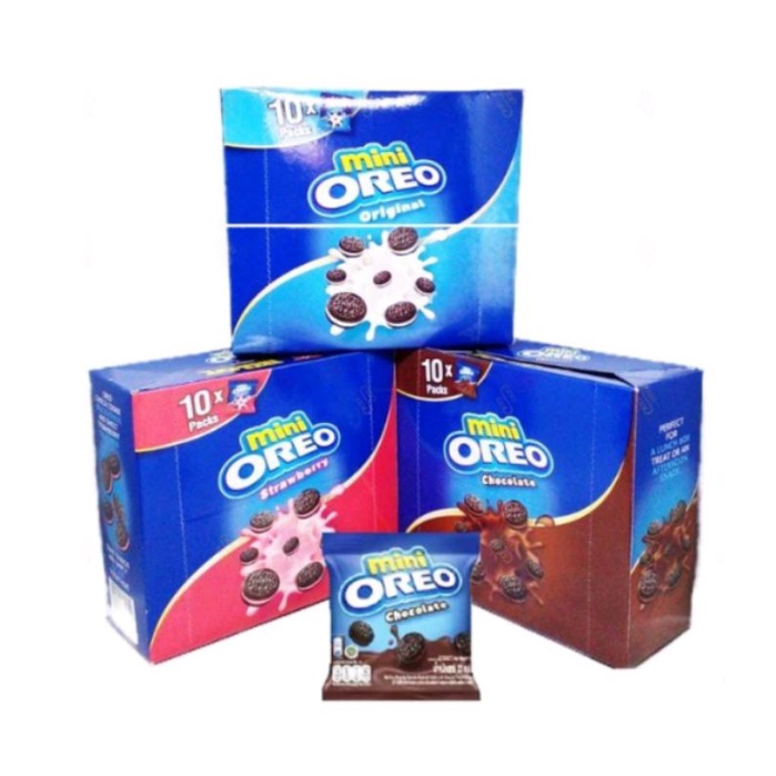 Oreo Mini Oreo Box Isi 10 Pcs Mix Original Cemilan Jajanan Anak Sekolah