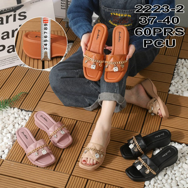 Sandal Wedges Import Platform Wanita Perfume Chain Winola Collection WNL 2223-2