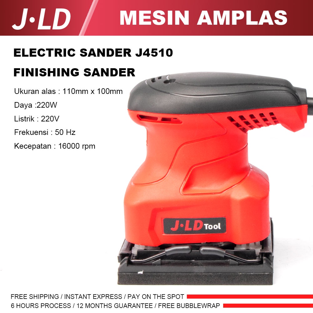 JLD Mesin Amplas Kyu Kotak Sander 220W Mesin Amplas Tembok ELECTRIC SANDER J5410 FINISHING SANDER
