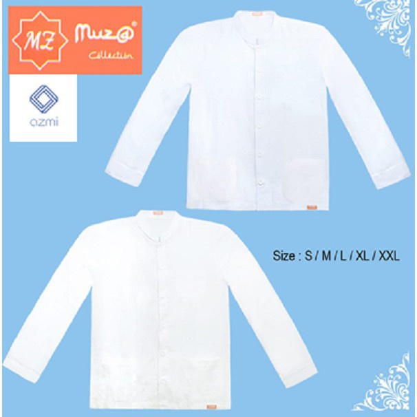 Promo Baju Koko Putih Yamani By Muza Size L, Bahan Full Katun Termurah!!!