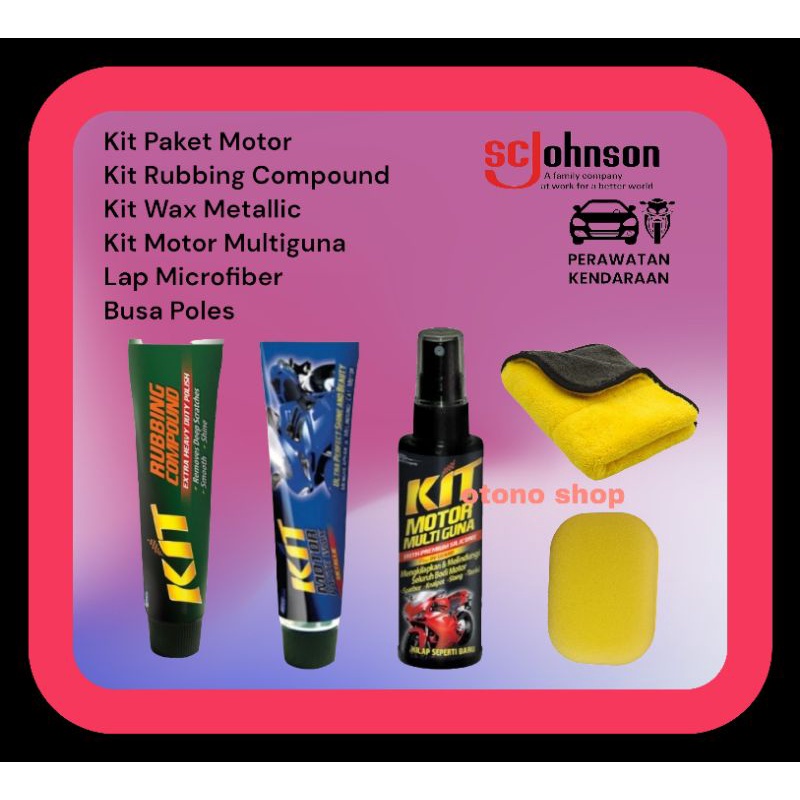 Kit Paket Motor - Kit Rubbing Compound,Kit Paste Wax Metallic,Kit Motor Multiguna,busa Poles,Lap