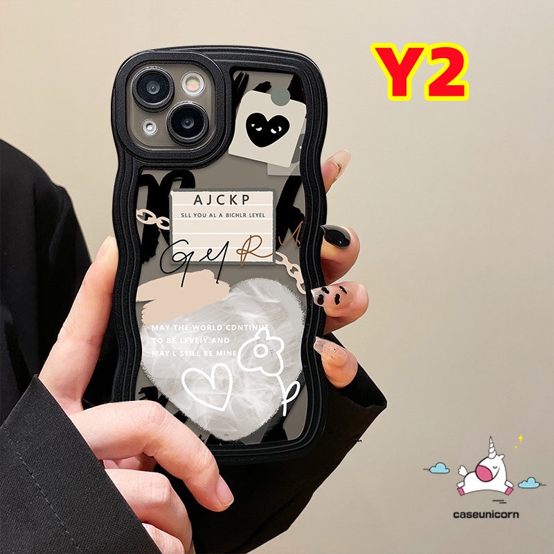 Ins Graffiti Cinta Hati Comme des Garcons Case Realme C55 C53 10 C12 C15 C33 C30 C11 C21Y C25 C35 C25s C25Y C20 C3 C17 9i 6i 5i 5 9 8 8i 8pro 7 7i C1 Bunga Wavy Edge Lembut Sarung