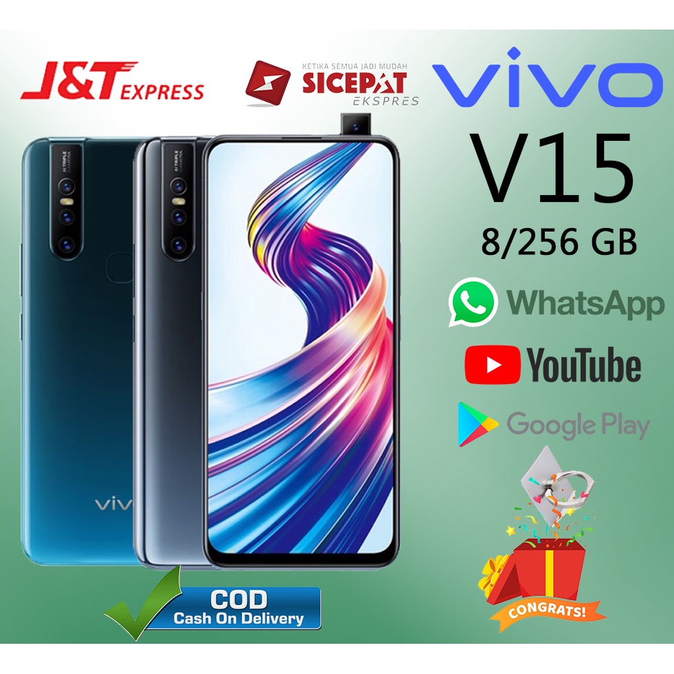 HP VIVO V15 Ram 8/256GB Smartphone 4G LET 6.53 inches Dual SIM 24MP+32MP Handphone Indonesia