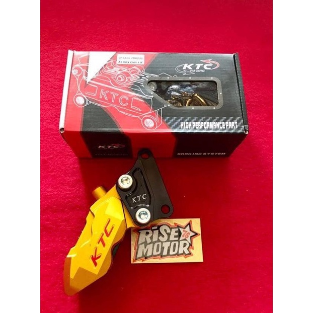 Kaliper KTC AEROX depan 4 piston gold