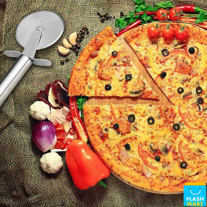 Flashmart Pemotong Kue Pizza Roller Cutter Stainless Steel - CJ360