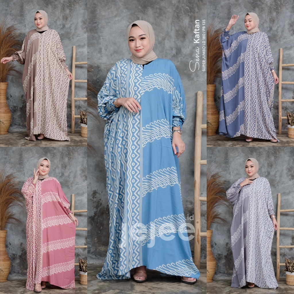 DASTER ARAB JUMBO LD 180 CM LOWO KAFTAN BIG SIZE XXXXL BUMIL BUSUI FRIENDLY RESLETING DEPAN KAIN RAYON TEBAL