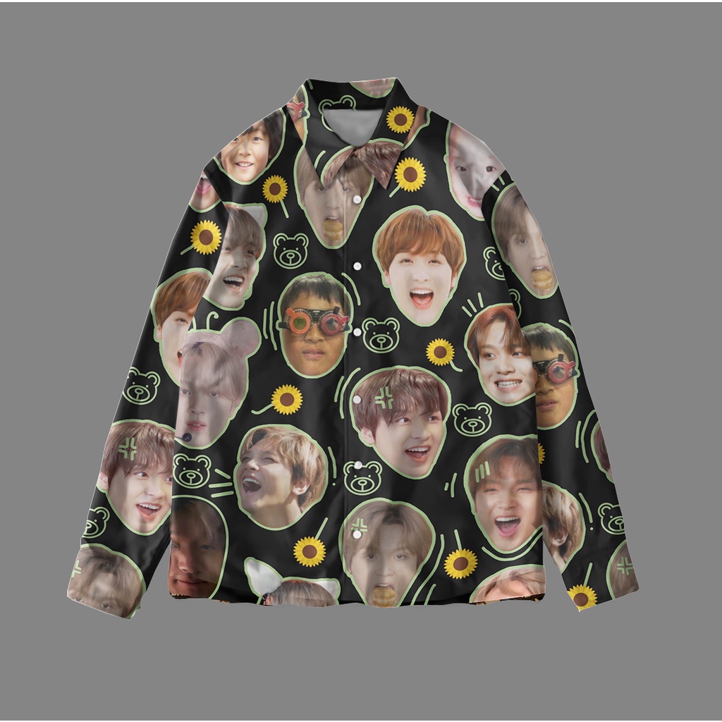 KEMEJA KPOP KEMEJA BOY BAND KOREA KEMEJA KPOP NCT HAECHAN NCT DREAM PRINTING FREE CUSTOM