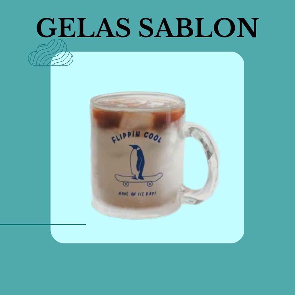 Gelas Sablon/Gelas Souvenir/Gelas Sablon Murah