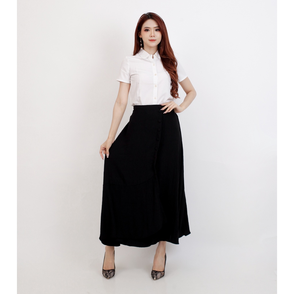 Roselin Skirt -Rok Dua Lapis  Variasi kancing Tersedia 3 size Mrs5