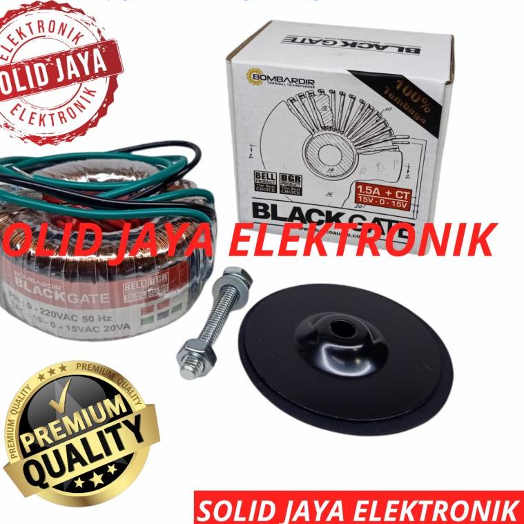 ✈ TRAFO BLACKGATE TOROID 1,5A 15V CT BOMBARDIR BLACKGATE TRAVO DONUT 1.5A 15 V CT 15 VOLT V TRAVO TO