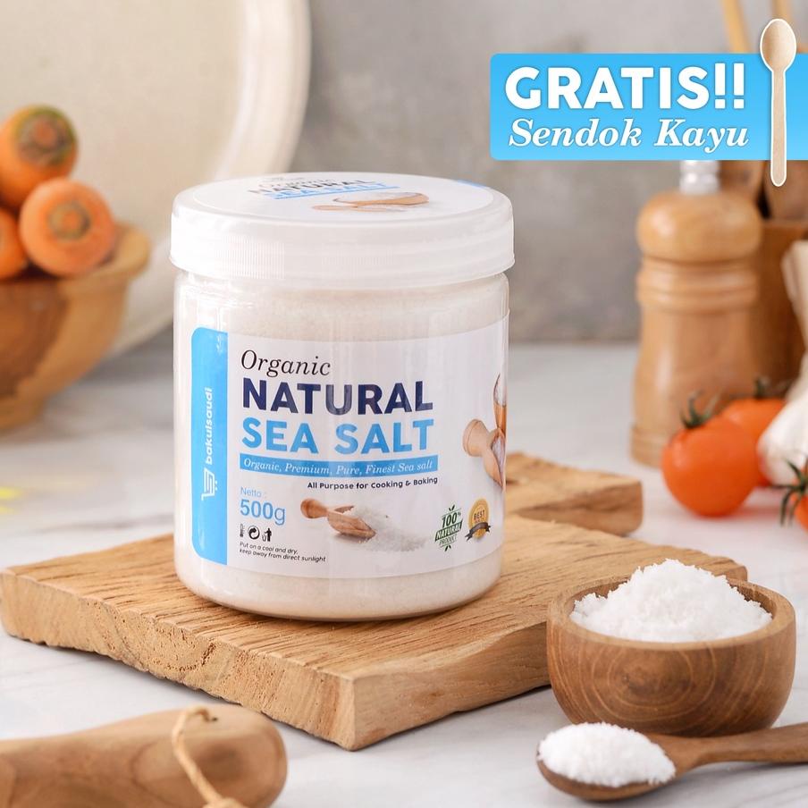 

➽ Sea Salt Pure Organic Garam Laut Alami Premium Natural Asli 100% / Seasalt Fine Grain Organik non GMO Garam Mpasi Halus ♠