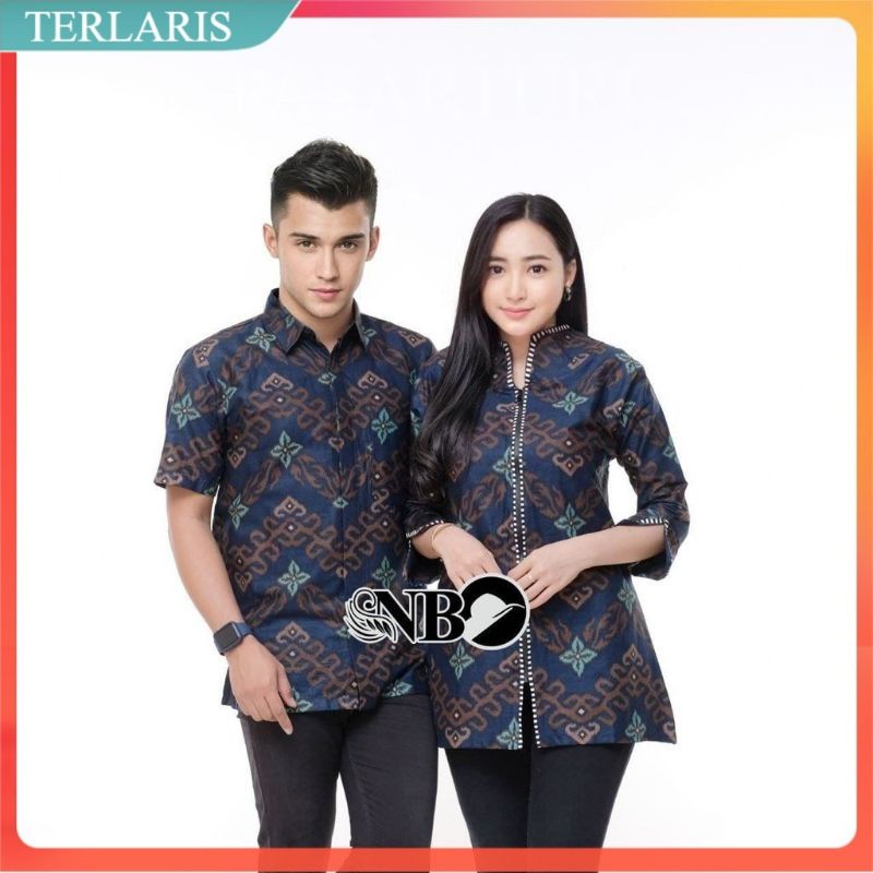 COUPLE BATIK NEW HEM BLUS BLOUSE TRENDING INTERNATIONAL COUPLE SERAGAM TERLARIS