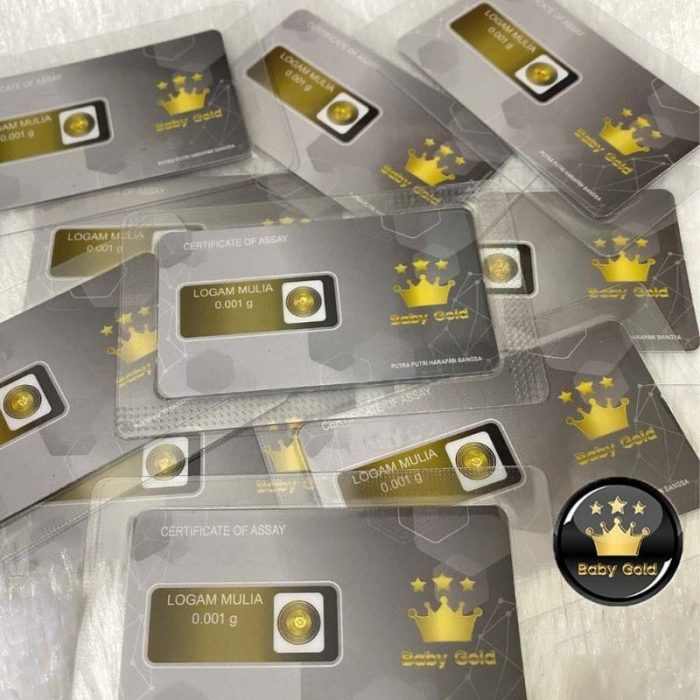 Baby Gold 0.001 Gram Logam Mulia 24 Karat ( BISA SPAYLATER )