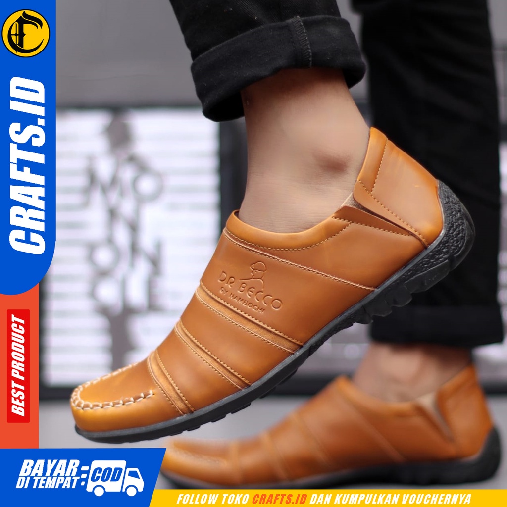 Sepatu Casual Slip On Kerja Pria Crafts Kitaro