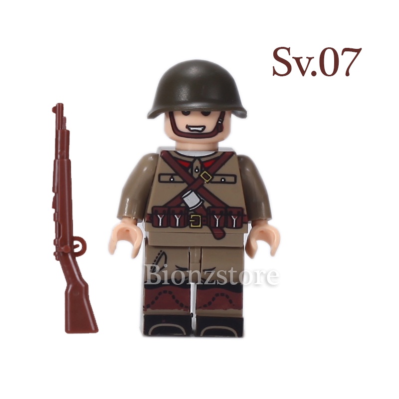 Lego WW2 Tentara Sv.07 plus Senjata