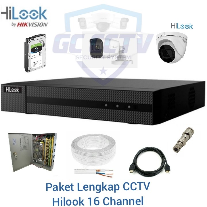 Paket Lengkap CCTV Hilook 16 Channel Siap Pasang
