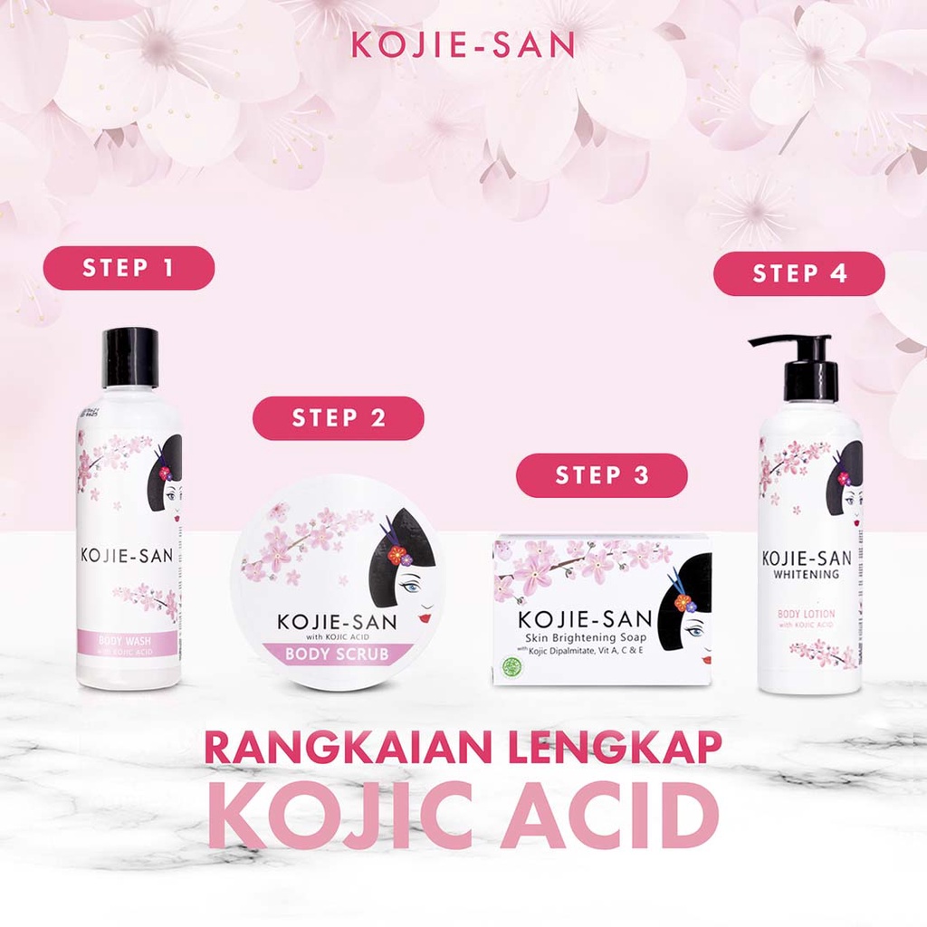 KOJIE-SAN SKIN BRIGHTENING Series | Soap Body Scrub Lotion Sabun Goats Milk Kojic Acid