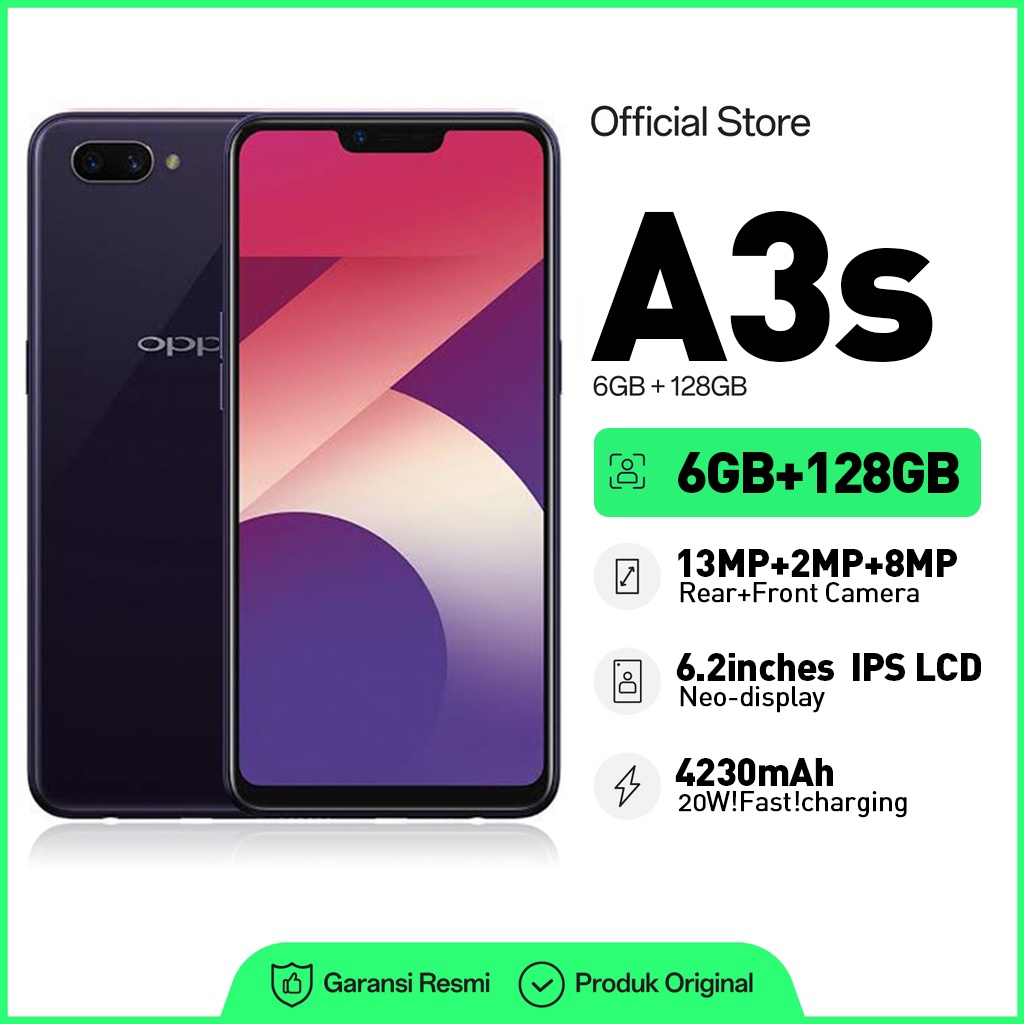 Jual OPPO A3s Ram 6 128 4 128 Oiginal Garansi Resmi 6 2inch Layar 