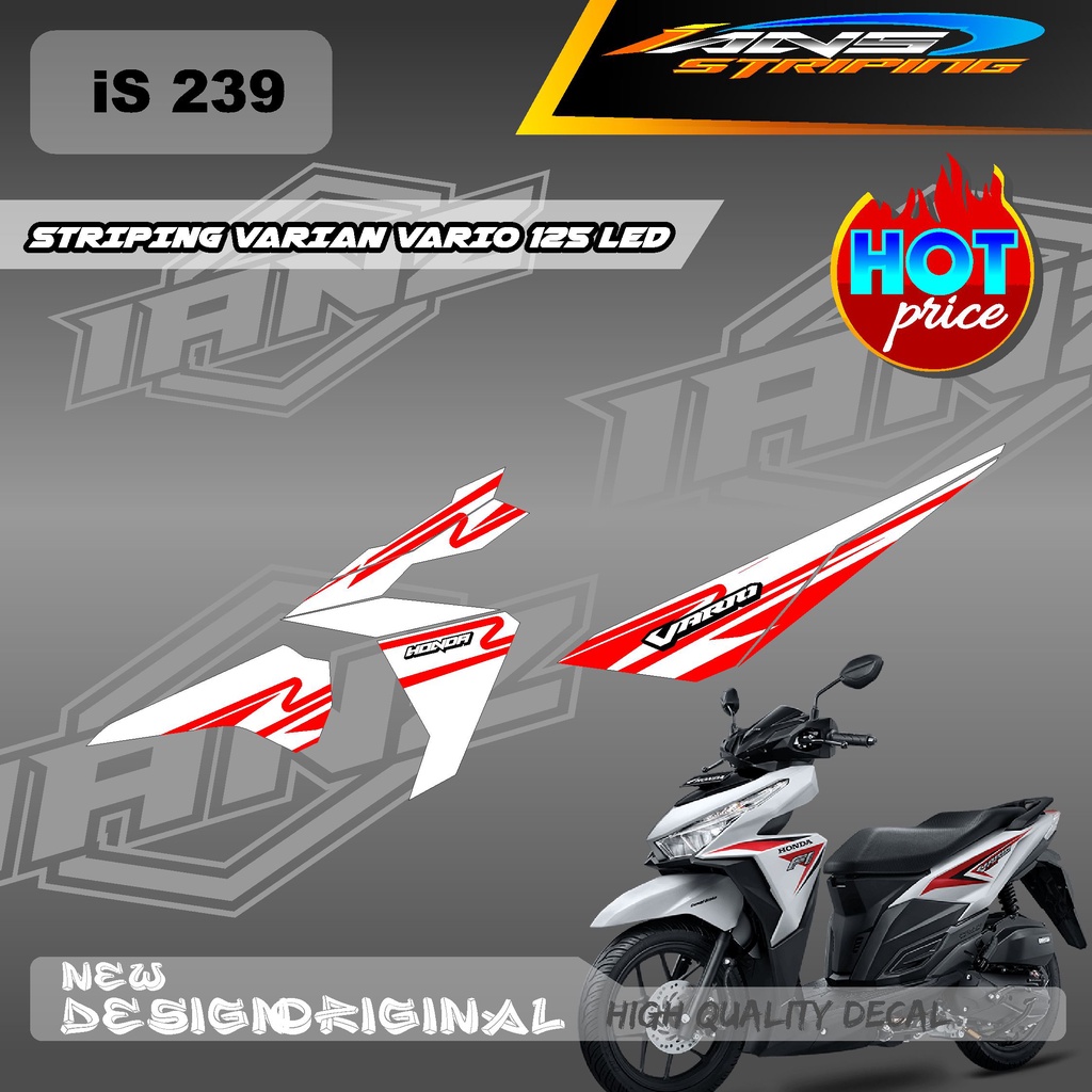 TERBARU DECAL VARIO 125 LED CUSTOM VARIAN WARNA / STIKER DECAL SEMI FULL HONDA VARIO 125 LED / STIKER KERETA VARIO 125 IS239