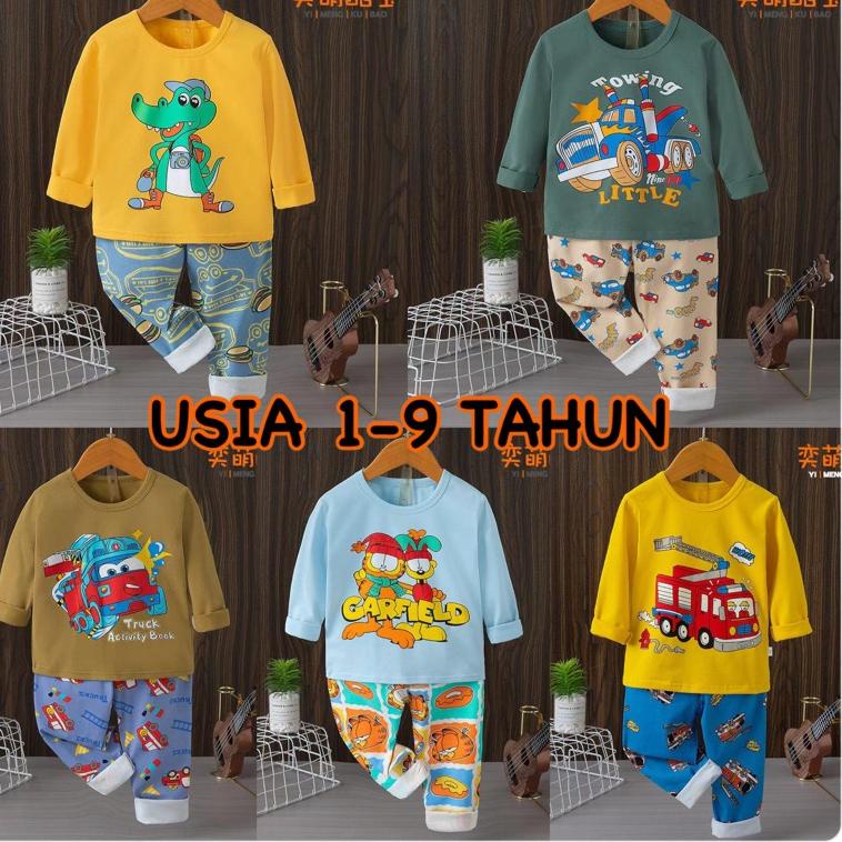 SALE TERBATAS KUBAO BAJU TIDUR ORGANIK ANAK 1-9 TAHUN | PP | PIYAMA IMPORT ANAK | SETELAN TIDUR IMPO