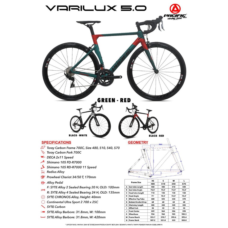 Roadbike Pacific Varilux 5.0