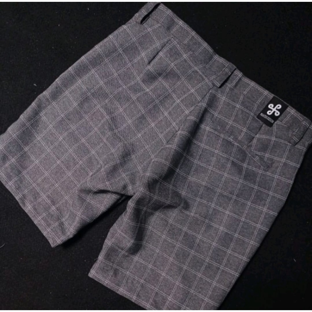 Celana Pendek tartan Pria Dewasa Chino semi wol surfing santai kualitas distro MURAH