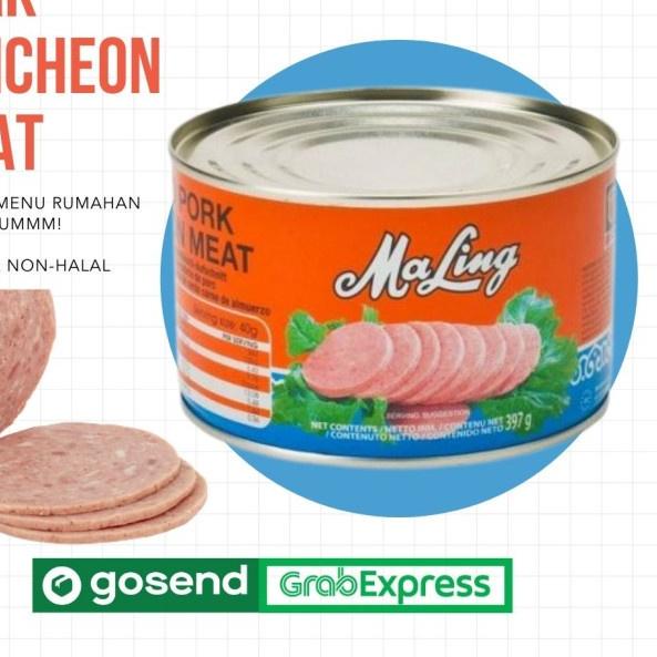 

◄ (Ready) Maling Pork Luncheon Meat Kaleng 397gr TTS (Daging Ham Babi Kaleng) ➬