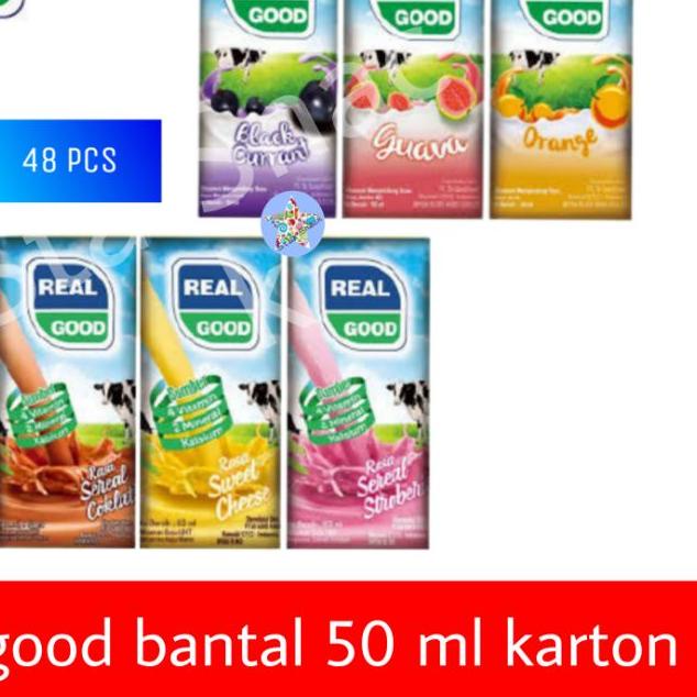 

➺ Real Good Bantal karton 50 ml isi 48bj ✱