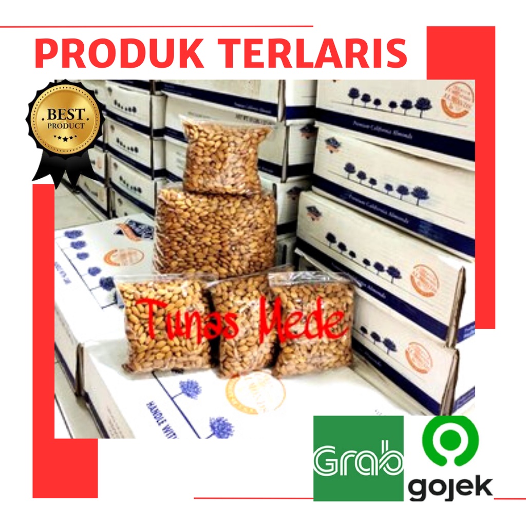 

Almond mentah utuh super 250gr