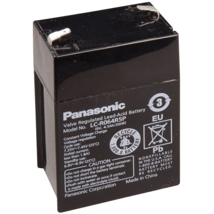 Baterai PANASONIC Asli Original Aki Kering Accu 6volt 6 volt 6v 4.5Ah