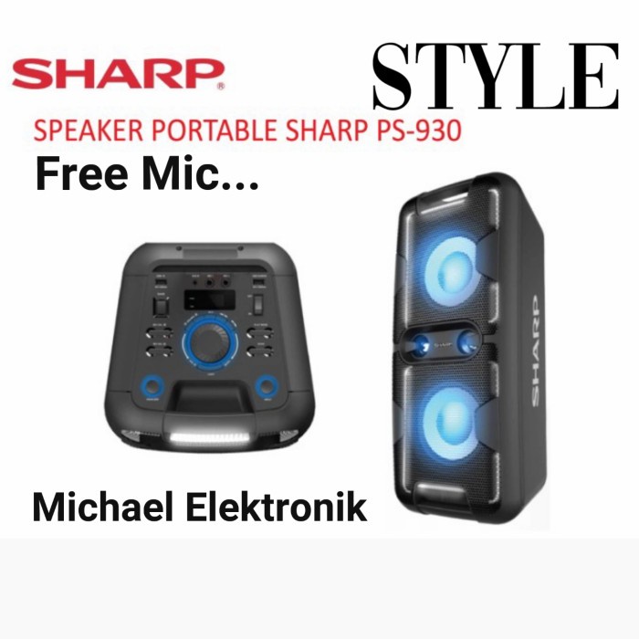 Speaker New Sharp Audio Speaker Bluetooth Ps-930