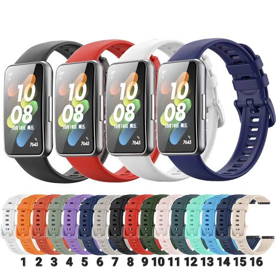 Strap Huawei Band 8 &amp; 7 Tali Jam Tangan Silikon