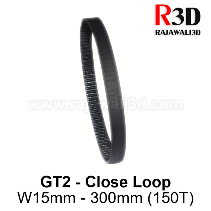 Timing Belt GT2 Lebar 15mm Close loop gigi 150T L 300mm