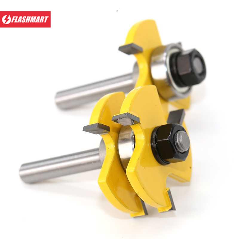 Flashmart Mata Bor Drill Bit Tongue &amp; Groove Joint Shank 6.35 mm 2PCS - C3