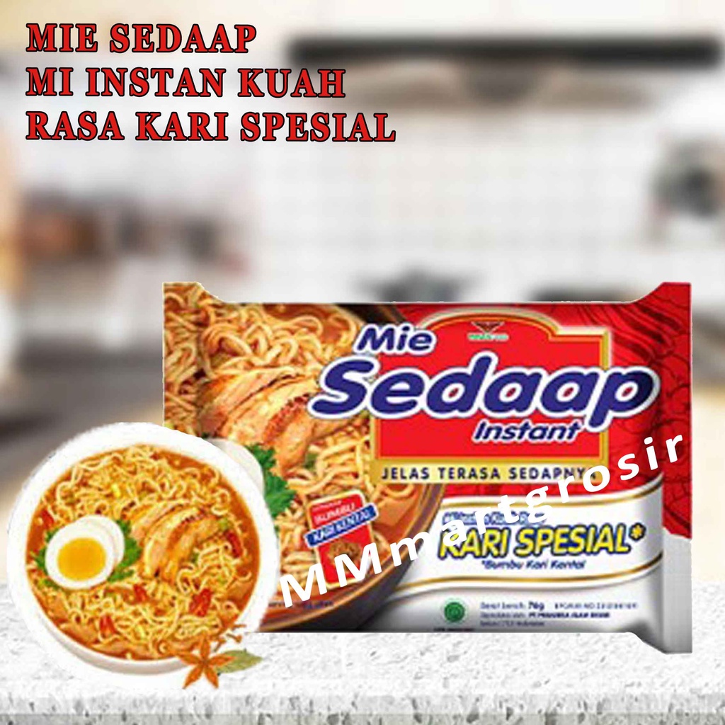 Mie Sedaap Instan / Mi Instan Kuah / Rasa Kari Spesial / Bumbu Kari Kental