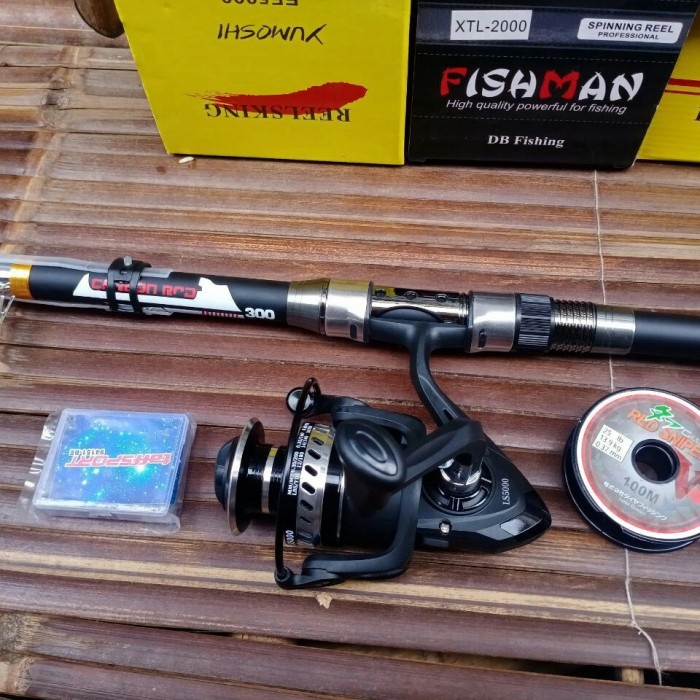 Best Seller Set Pancing Laut Mnl Joran Pancing 3 Meter Dan Reel Size 5000 14 Beari