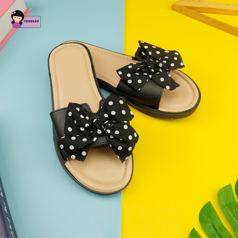 GLORYKIDZ Sendal Polkadot Dewasa sandal slip on Wanita santai casual Pita remaja SD21130