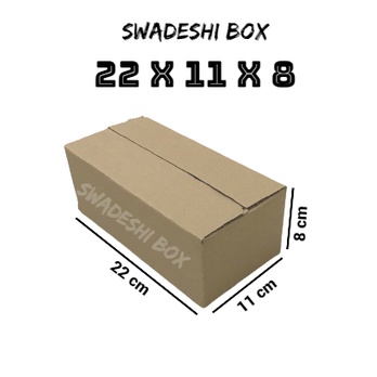 

kardus/karton/box uk. 22x11x8 cm untuk packing singlewall polos