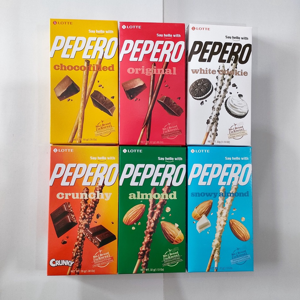 

Lotte Pepero Biskuit Stik Cokelat Snack Korea All Varian Almond Choco Cookie Chocolate