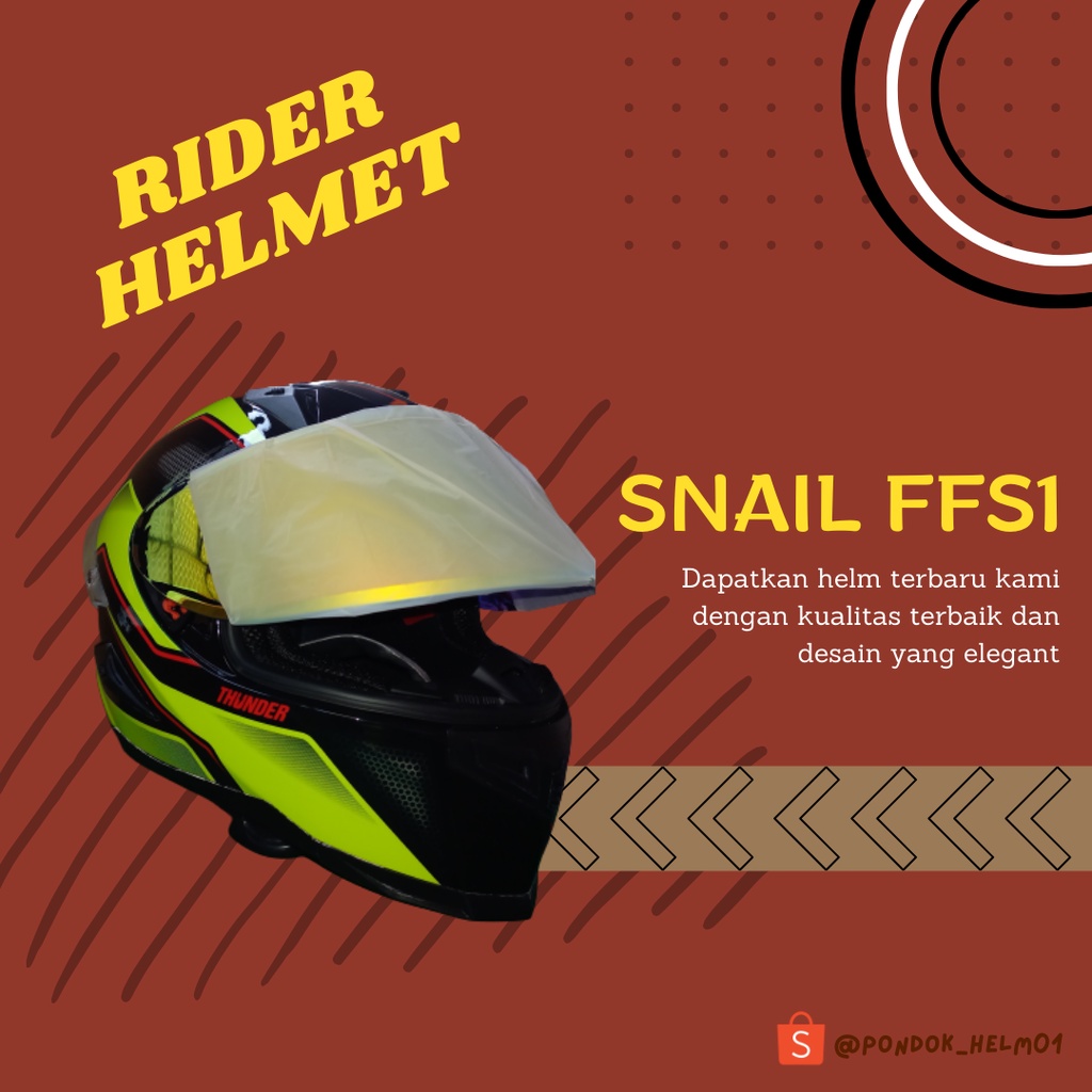 Helm Full Face SNAIL FFS1 | Thunder Yellow Black
