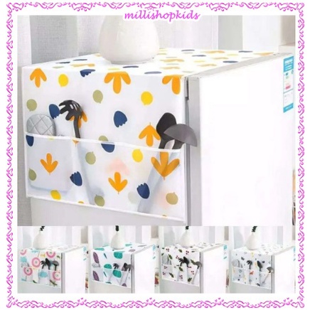 MILLI Makassar Alas Kulkas / cover kulkas / Taplak kulkas / Penutup Cover KULKAS