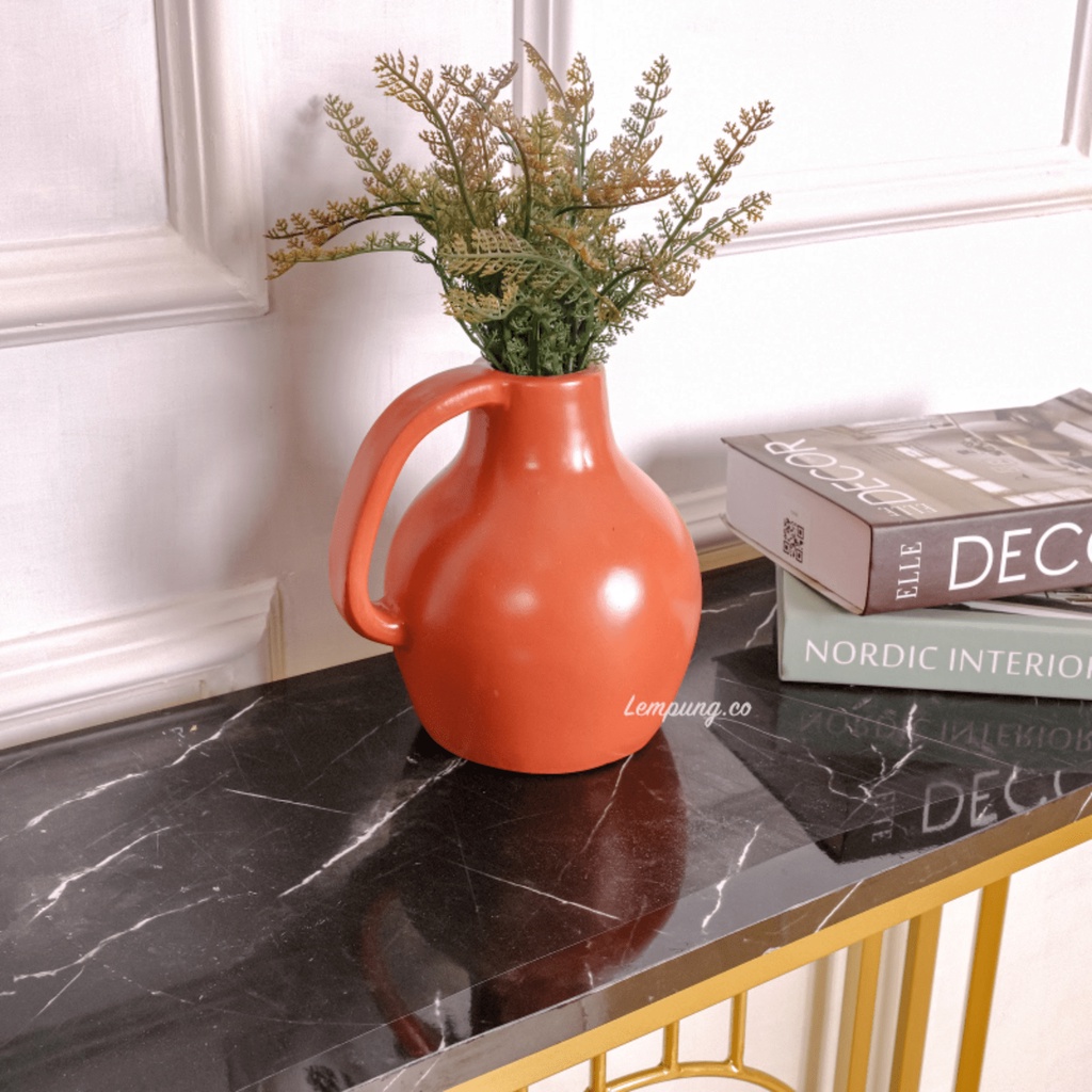 Ageratum pottery vas glosy