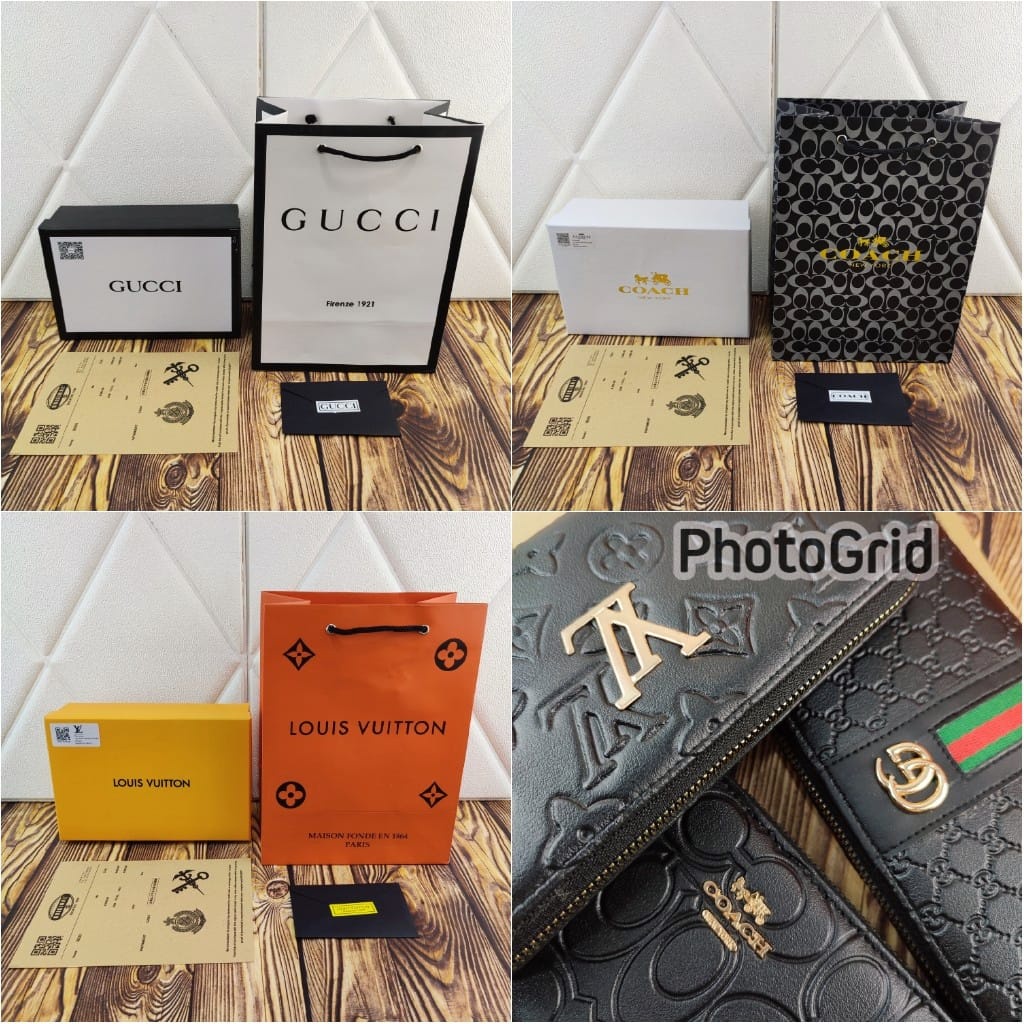 Dompet Wanita Import (Free box+paperbag) - Dompet Wanita Embos Printed long Wallet Import -  long Wallet | Dompet Wanita Elegan | Kualitas Import Premium | Women Wallet nagitabags 0513