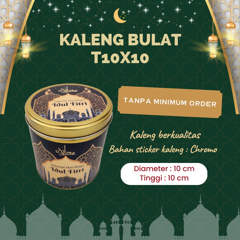 

Kaleng Kue Lebaran T1010 Toples Souvenir Idul Fitri Mubarak Navy by Hapunni Collection