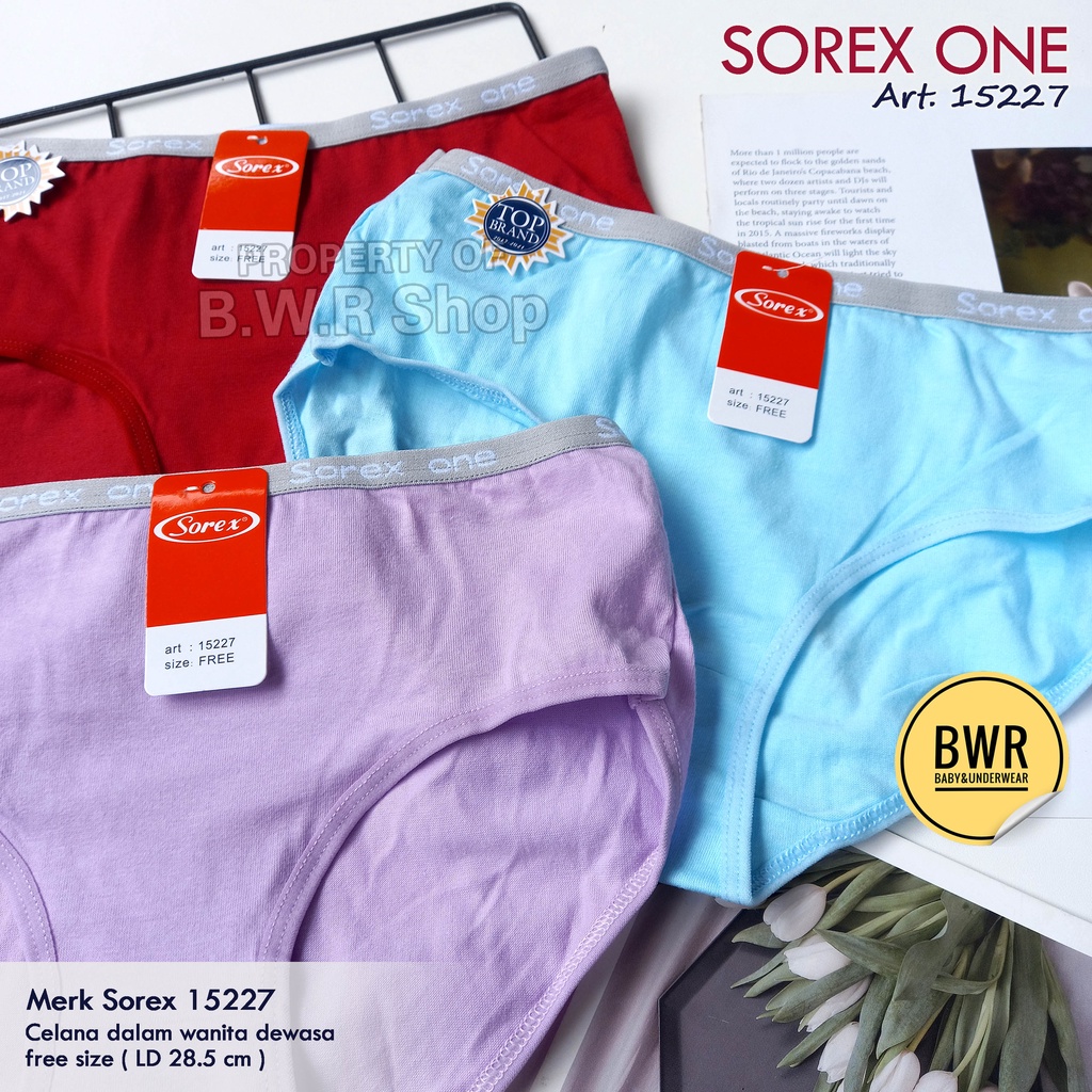 CD Sorex 15226 15227 15228 Colourful Freezise / Celana Dalam Wanita Remaja Sorex Free Size Murah | Bwr