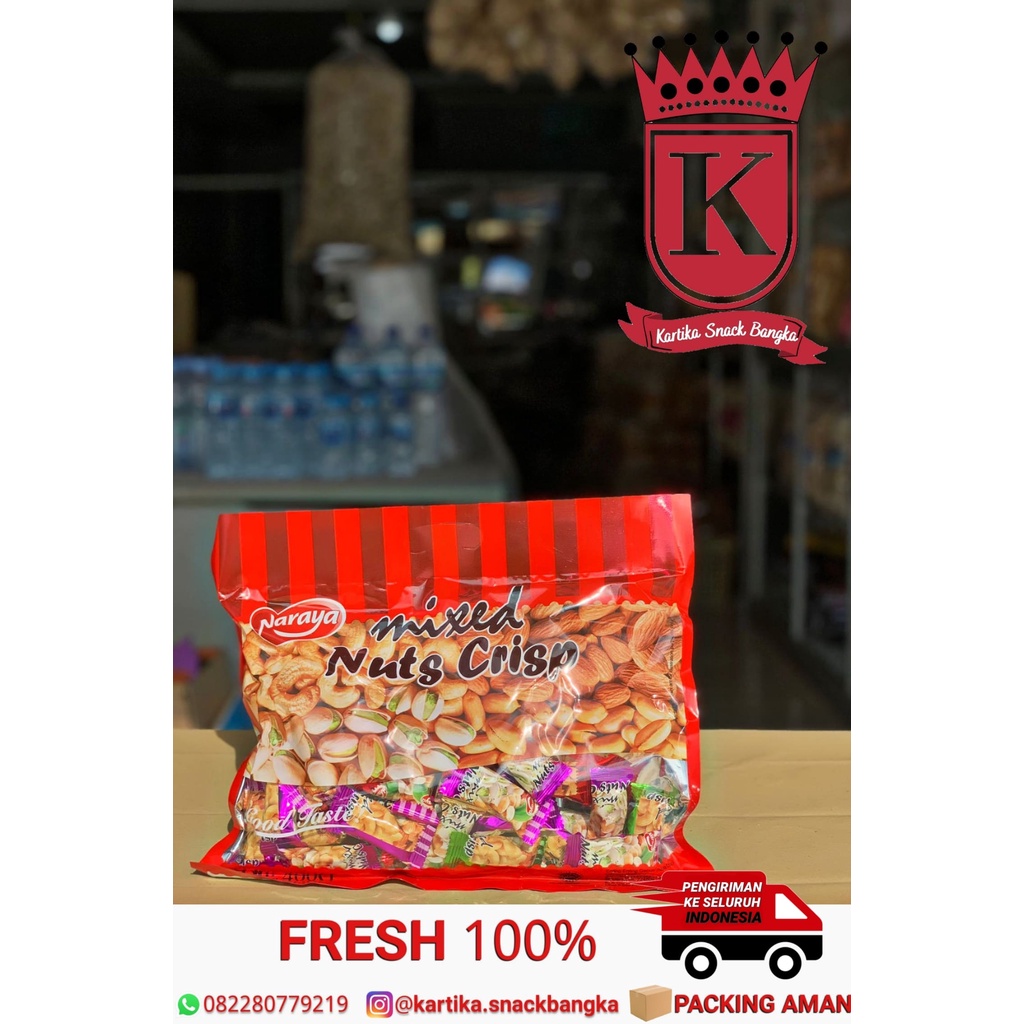 

Naraya Mixed Nuts Crisp / Permen Naraya Mix Nuts 400gr