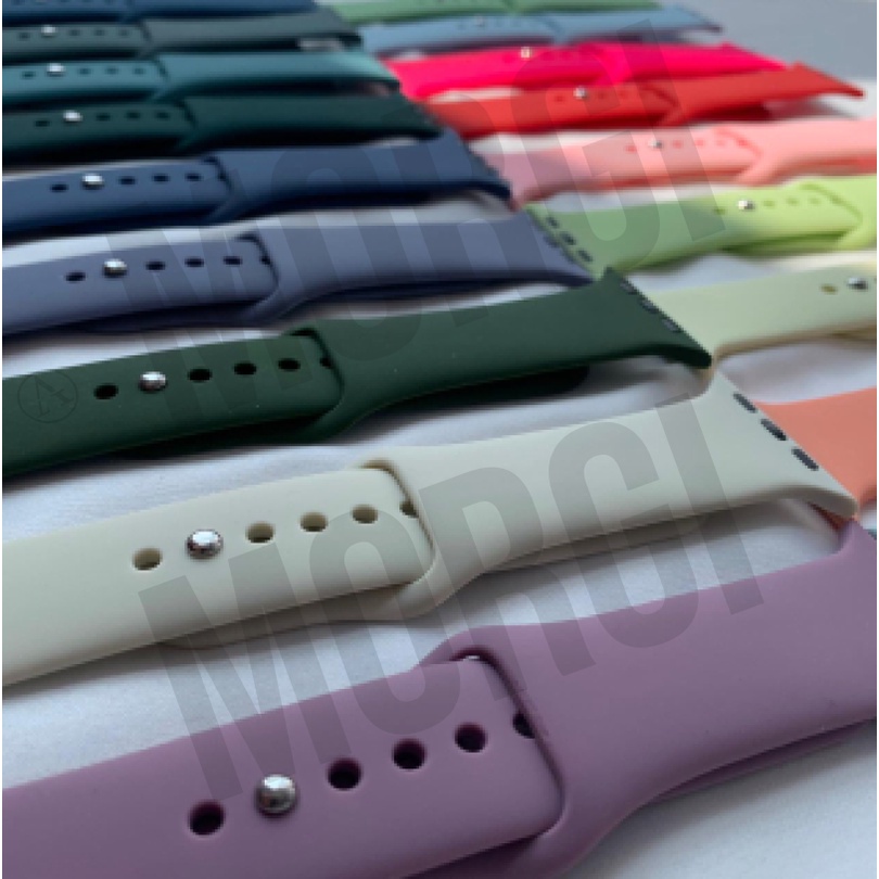 Strap Watch 6 5 4 3 2 1 7 8 SE 38mm 40mm 42mm 42mm 44mm 45mm 49mm 38 40 41 42 44 45 49 mm Series Tali Untuk iWatch Ultra Smartwatch Band Silikon