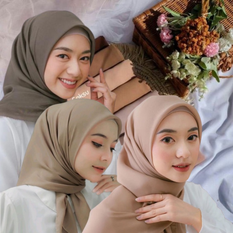 IZH Hijab Paris Premium/Jilbab Segi Empat  Paris /Jilbab Voal Premium / Kerudung Segi Empat Paris Polos