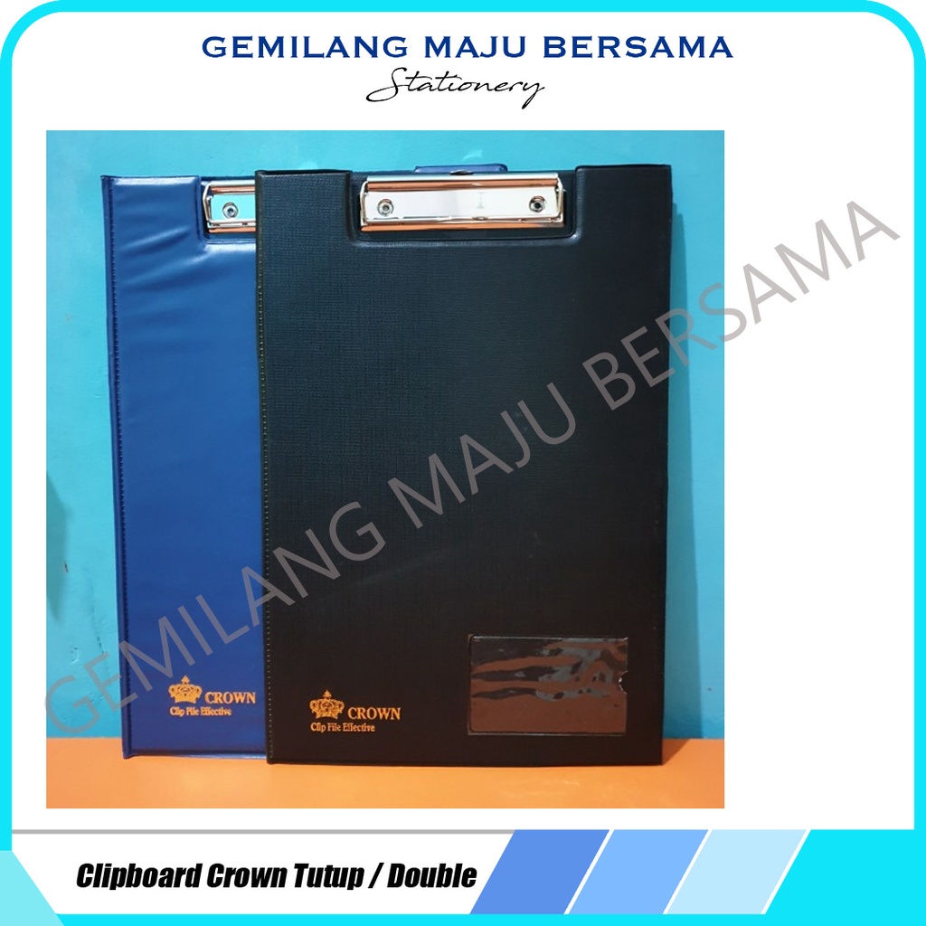 

Clipboard + Cover / Tutup Crown Plastik / PVC Folio (F4)
